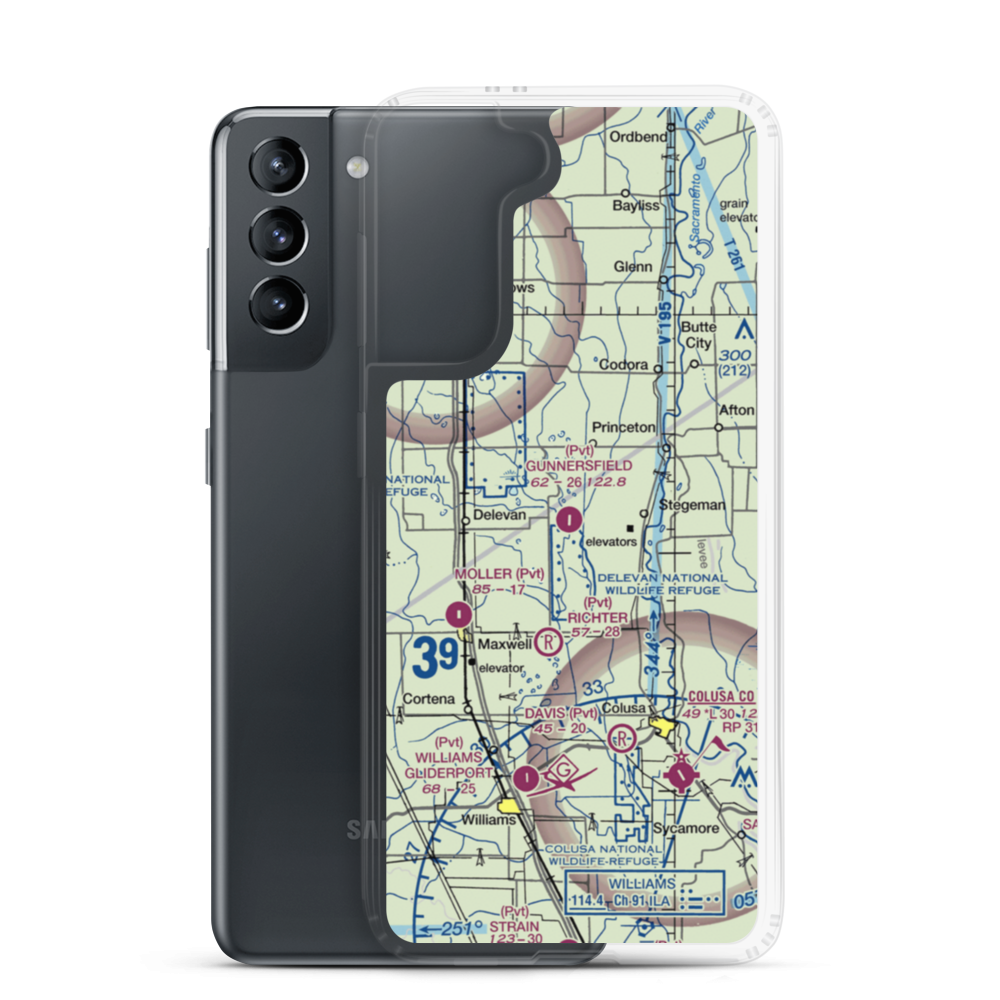 Gunnersfield Ranch Airport (71CL) VFR Sectional Samsung Case Samsung Galaxy S21 model shown