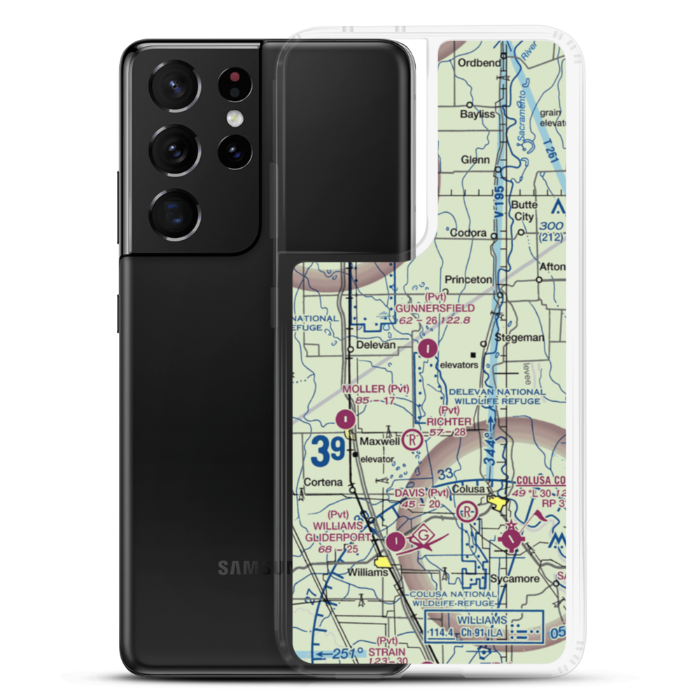 Gunnersfield Ranch Airport (71CL) VFR Sectional Samsung Case Samsung Galaxy S21 Ultra model shown