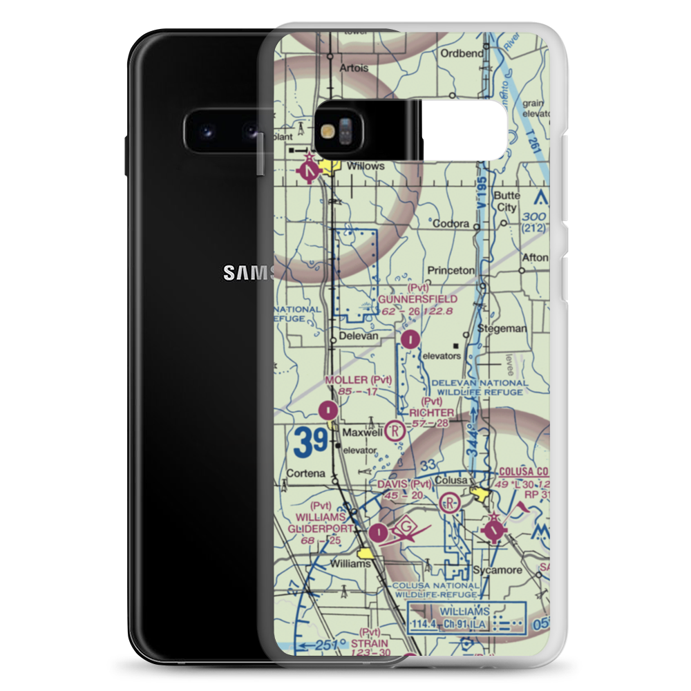Gunnersfield Ranch Airport (71CL) VFR Sectional Samsung Case Samsung Galaxy S10+ model shown
