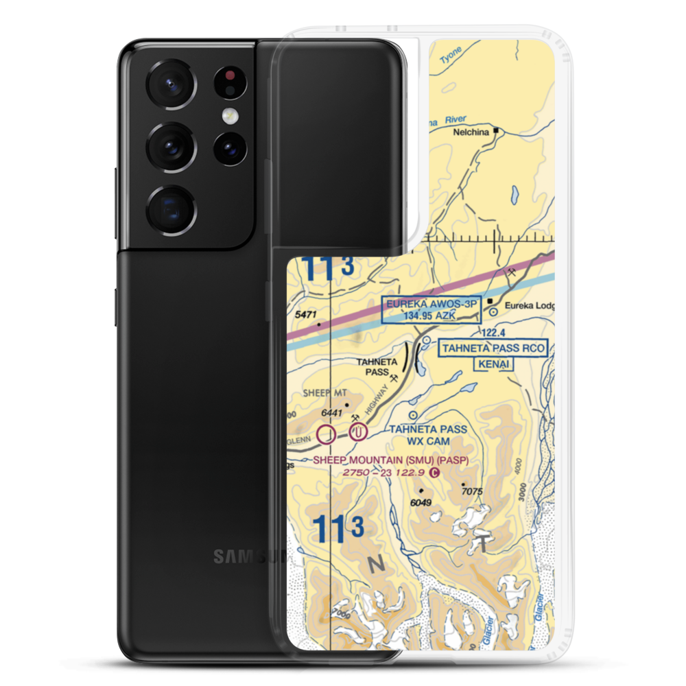 Gunsight Mountain Airport (A88) VFR Sectional Samsung Case Samsung Galaxy S21 Ultra model shown