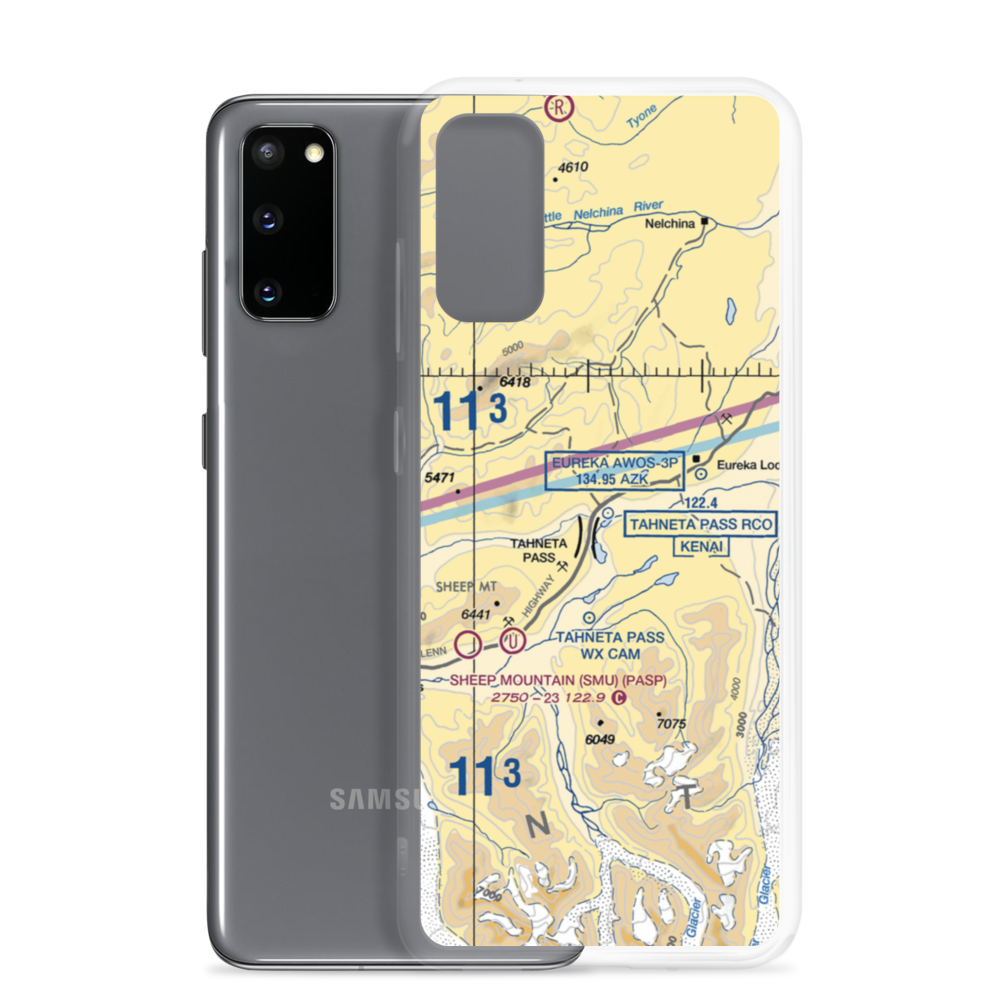Gunsight Mountain Airport (A88) VFR Sectional Samsung Case Samsung Galaxy S20 model shown