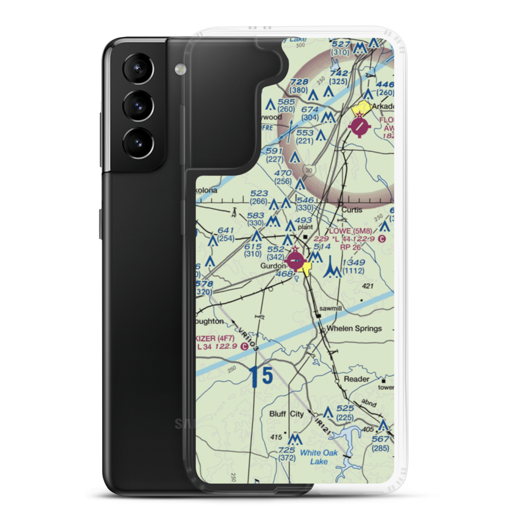 Gurdon Lowe Field (5M8) VFR Sectional Samsung Case Samsung Galaxy S21 Plus model shown