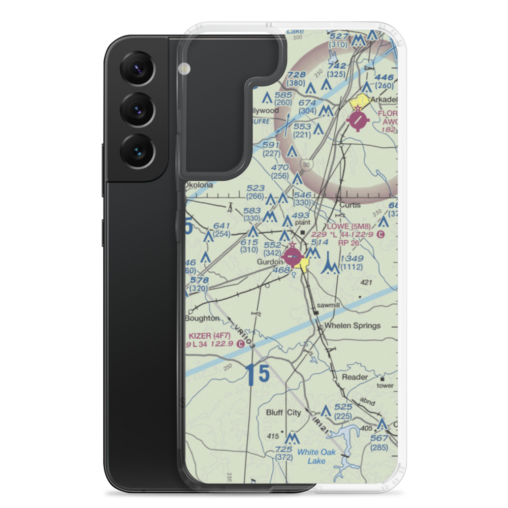 Gurdon Lowe Field (5M8) VFR Sectional Samsung Case Samsung Galaxy S22 Plus model shown