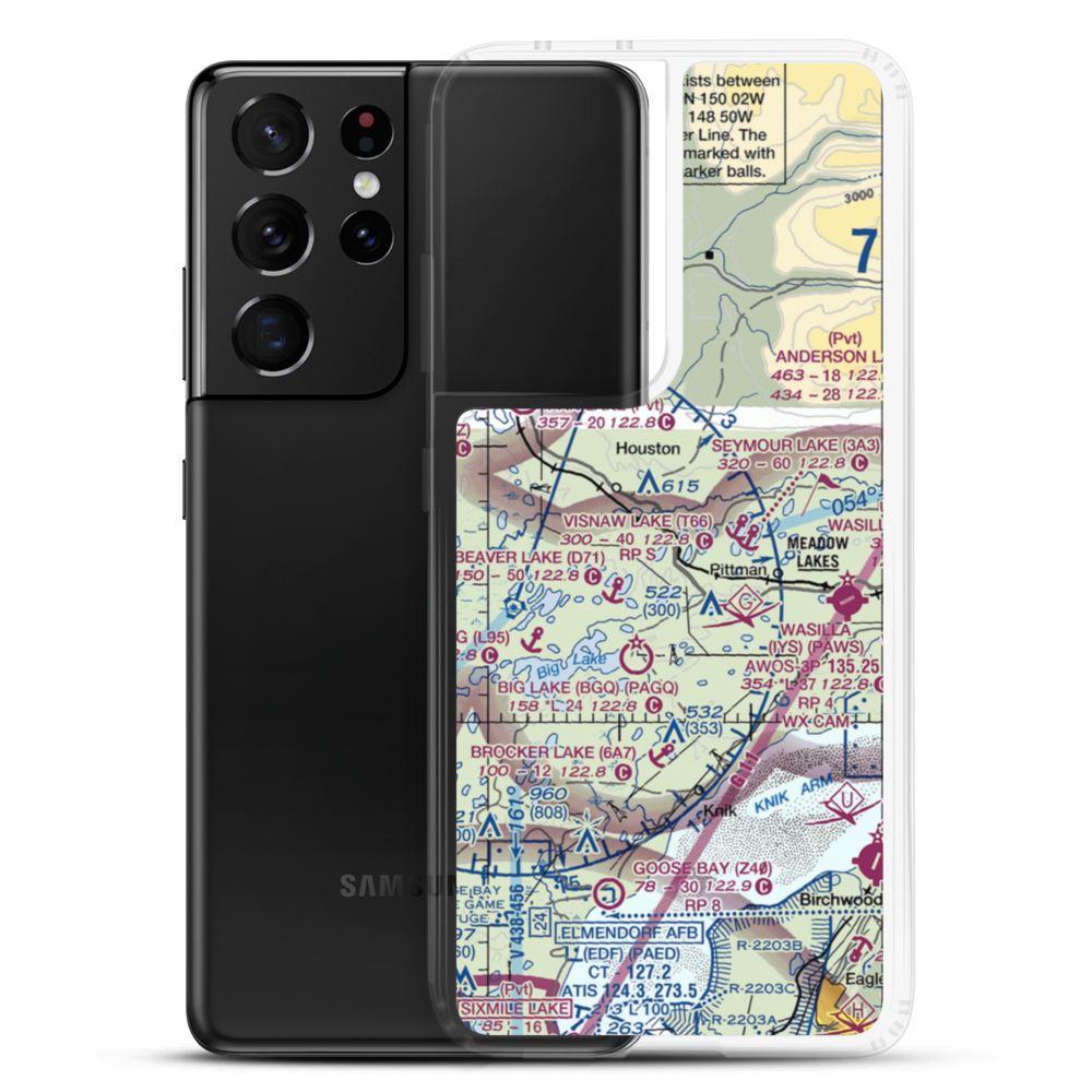 Gus Landing (AA33) VFR Sectional Samsung Case Samsung Galaxy S21 Ultra model shown