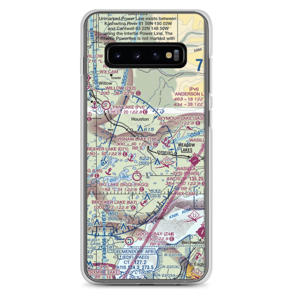 Gus Landing (AA33) VFR Sectional Samsung Case Samsung Galaxy S10+ model shown