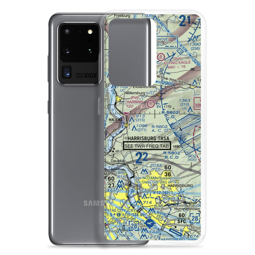 Gusler Airport (PA74) VFR Sectional Samsung Case Samsung Galaxy S20 Ultra model shown
