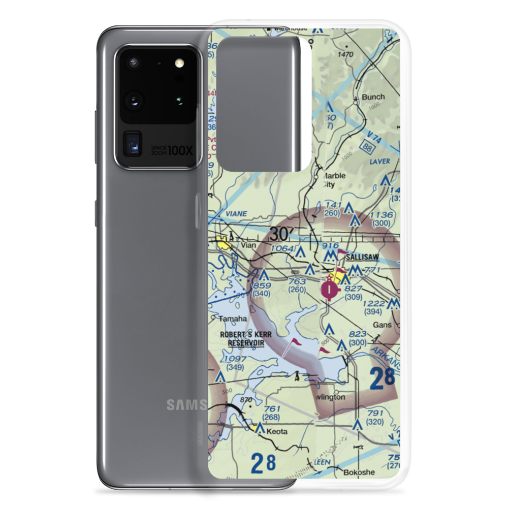 Gustafson Airport (OK34) VFR Sectional Samsung Case Samsung Galaxy S20 Ultra model shown