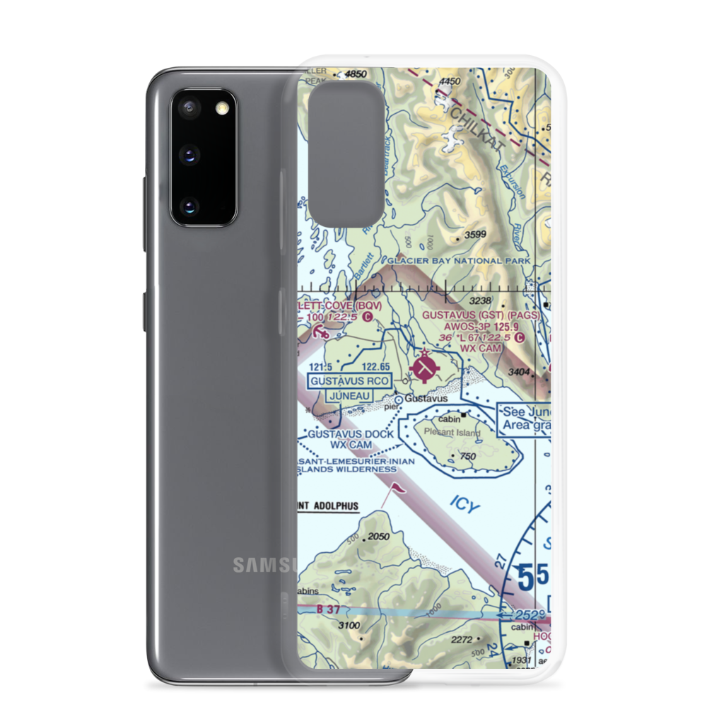 Gustavus Airport (GST) VFR Sectional Samsung Case Samsung Galaxy S20 model shown