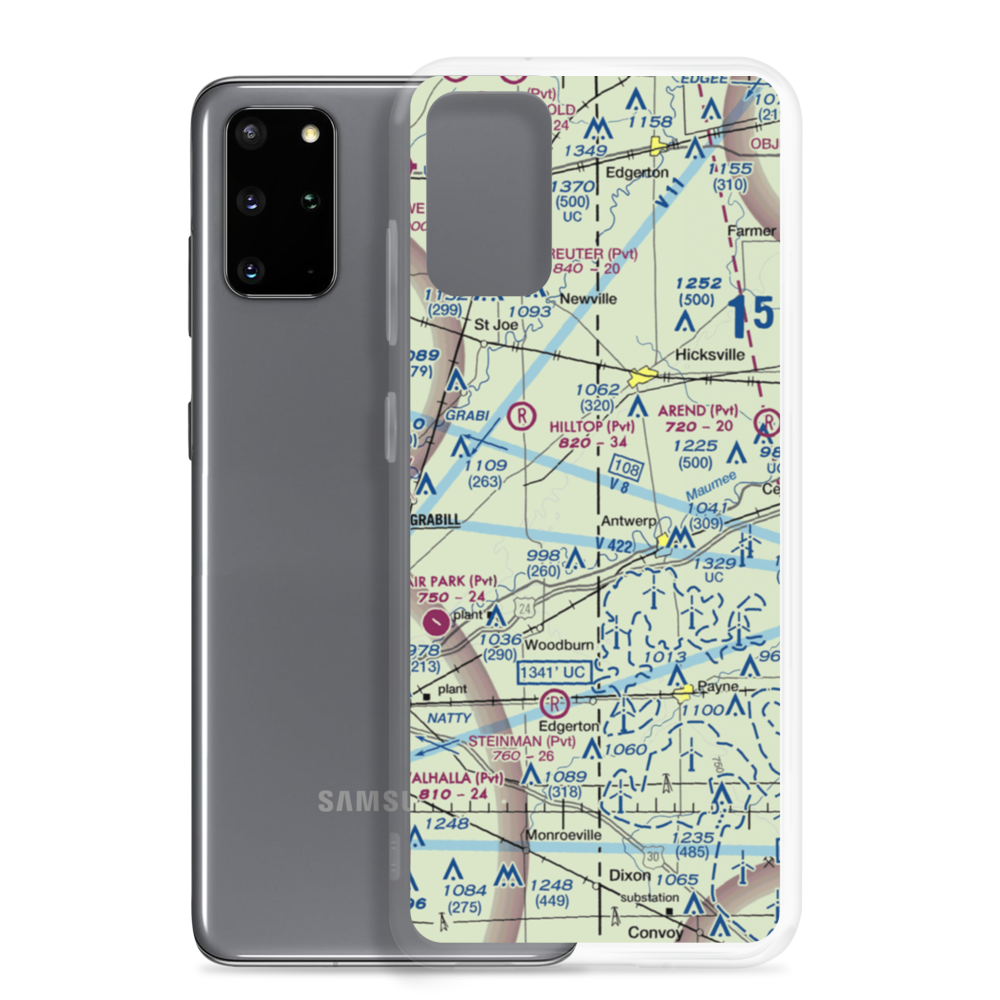 Gustin's /Private/ Airport (80IN) VFR Sectional Samsung Case Samsung Galaxy S20 Plus model shown