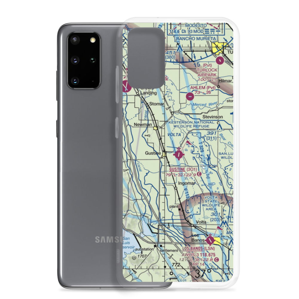 Gustine Airport (3O1) VFR Sectional Samsung Case Samsung Galaxy S20 Plus model shown