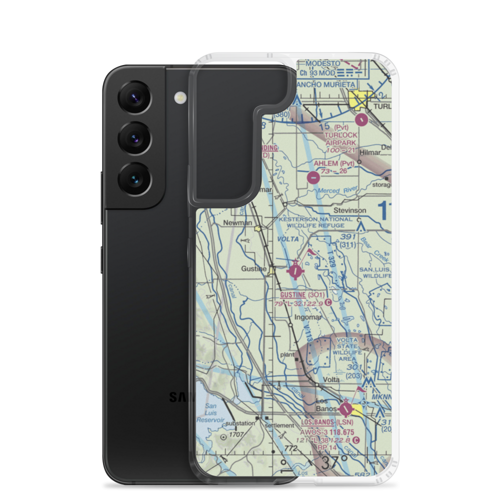 Gustine Airport (3O1) VFR Sectional Samsung Case Samsung Galaxy S22 model shown