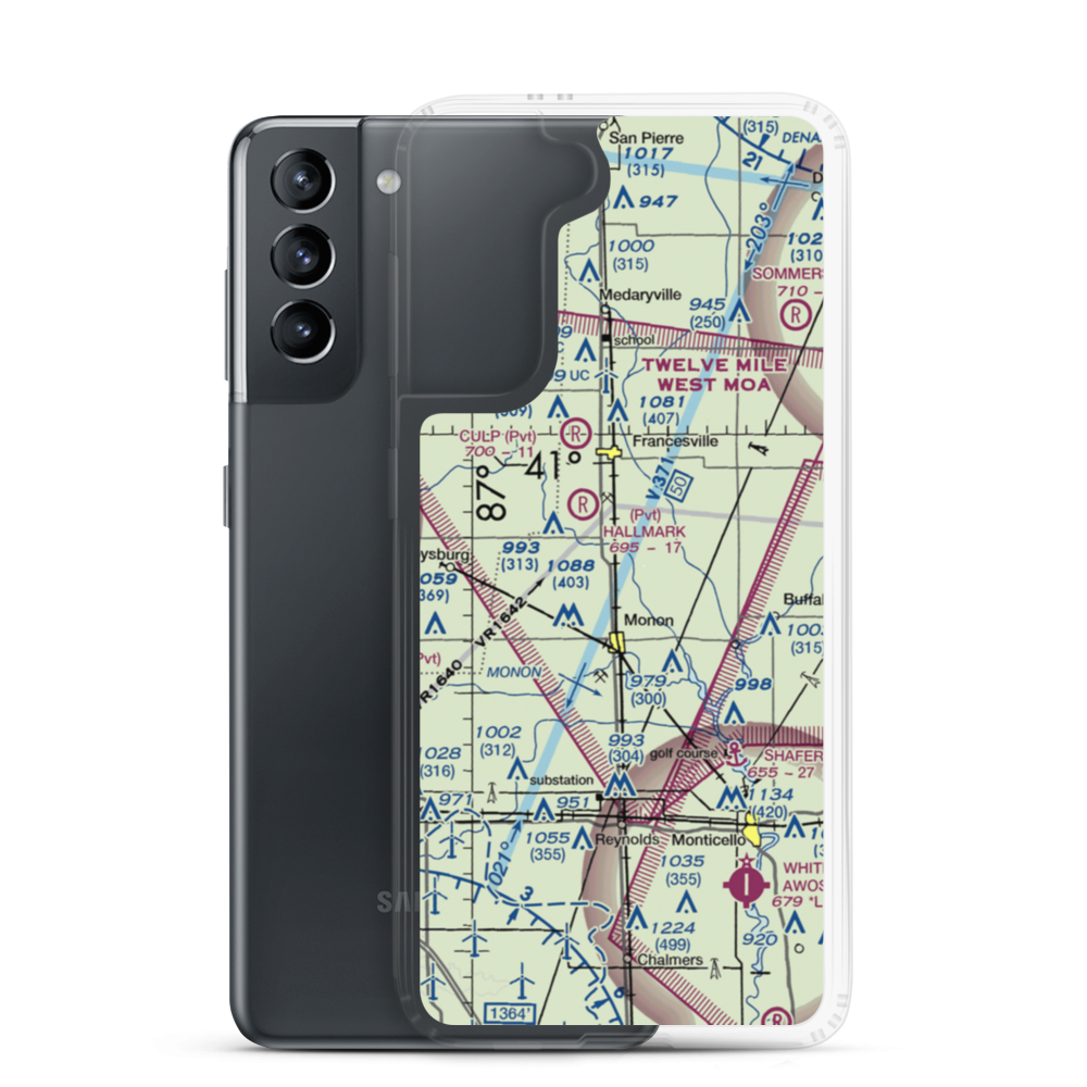 Gutwein Airport (72IN) VFR Sectional Samsung Case Samsung Galaxy S21 model shown