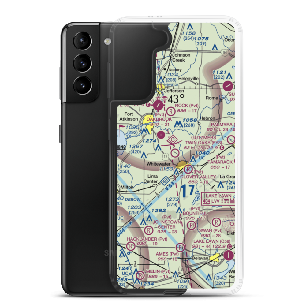 Gutzmer's Twin Oaks Airport (5Y3) VFR Sectional Samsung Case Samsung Galaxy S21 Plus model shown