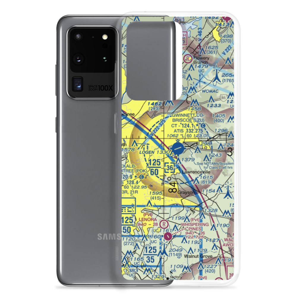 Gwinnett County Briscoe Field (LZU) VFR Sectional Samsung Case Samsung Galaxy S20 Ultra model shown
