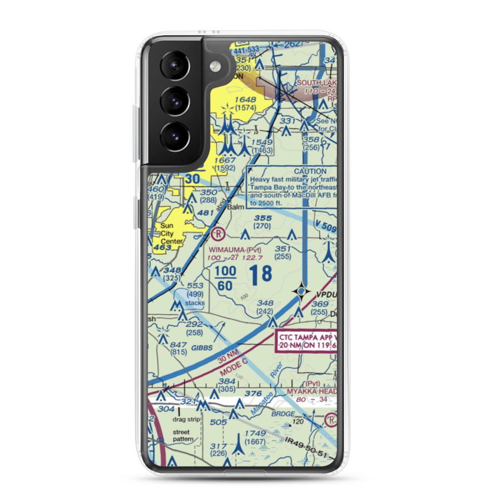 Gyro Town Usa STOLport (23FL) VFR Sectional Samsung Case Samsung Galaxy S21 Plus model shown