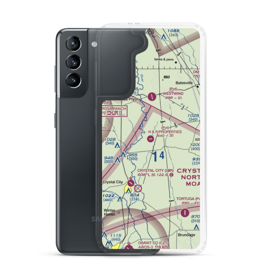 H & F Properties Airport (8TE4) VFR Sectional Samsung Case Samsung Galaxy S21 model shown