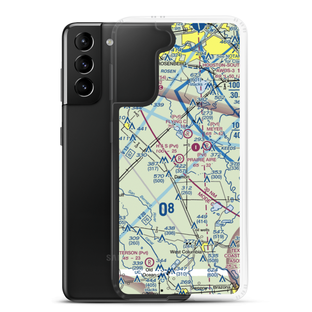 H & S Airfield (XS21) VFR Sectional Samsung Case Samsung Galaxy S21 Plus model shown