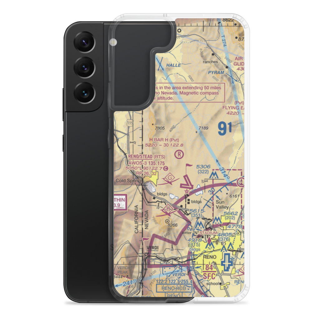 H Bar H Airport (NV09) VFR Sectional Samsung Case Samsung Galaxy S22 Plus model shown