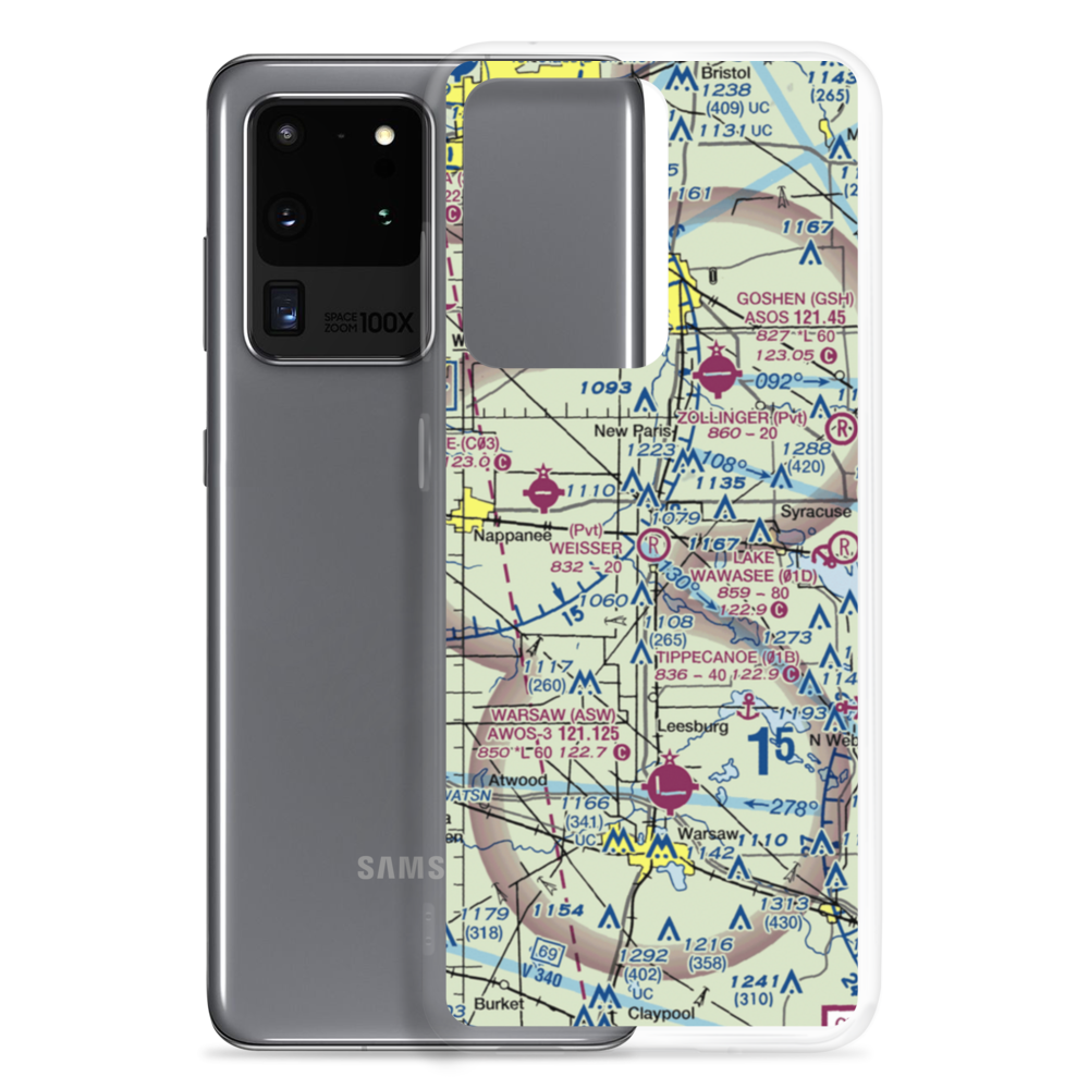 H R Weisser Airport (92IN) VFR Sectional Samsung Case Samsung Galaxy S20 Ultra model shown