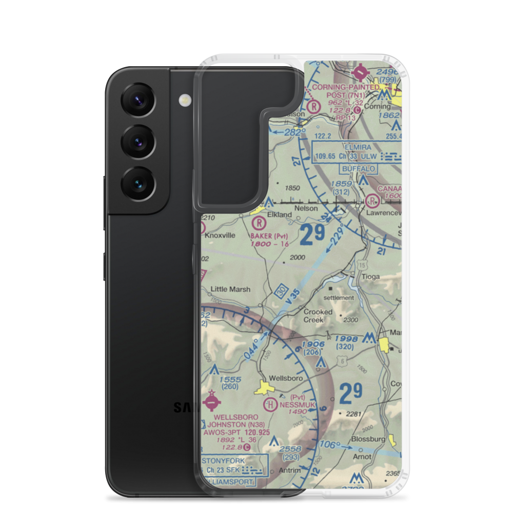 H&H Personal Use Airport (57PA) VFR Sectional Samsung Case Samsung Galaxy S22 model shown