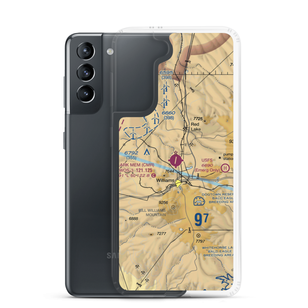 H.A. Clark Memorial Field (CMR) VFR Sectional Samsung Case Samsung Galaxy S21 model shown