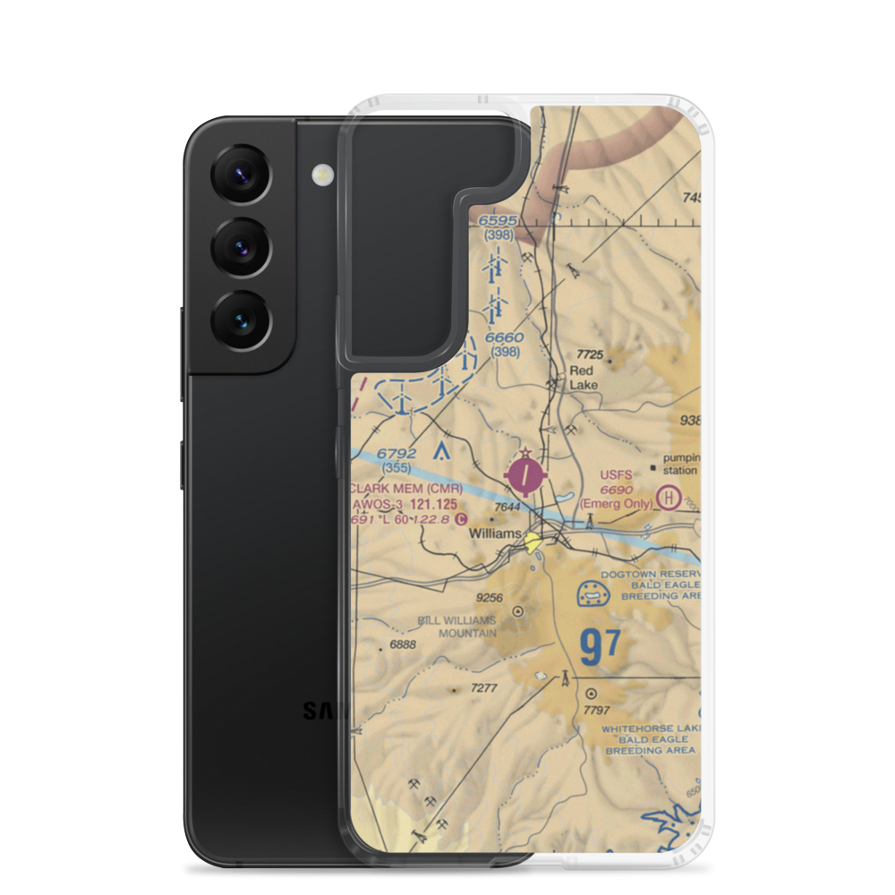 H.A. Clark Memorial Field (CMR) VFR Sectional Samsung Case Samsung Galaxy S22 model shown
