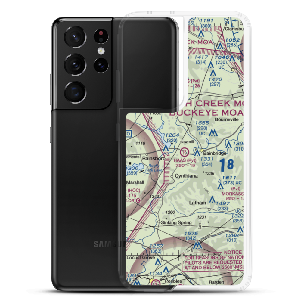 Haas Airport (17OI) VFR Sectional Samsung Case Samsung Galaxy S21 Ultra model shown