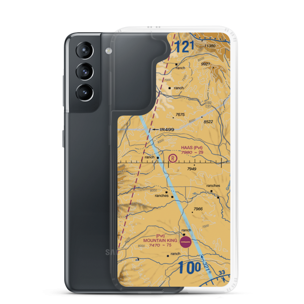 Haas Airport (2WY3) VFR Sectional Samsung Case Samsung Galaxy S21 model shown