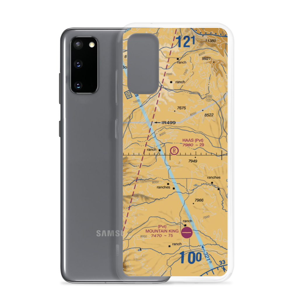 Haas Airport (2WY3) VFR Sectional Samsung Case Samsung Galaxy S20 model shown