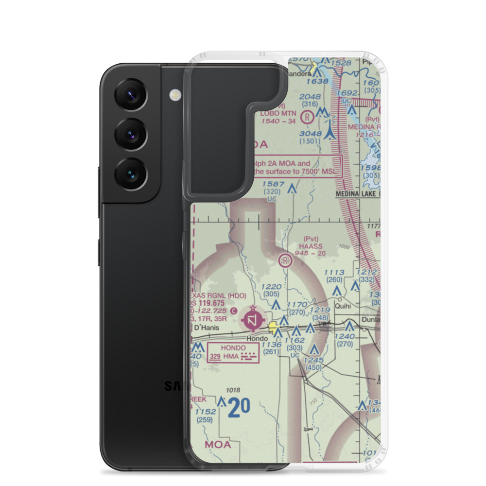 Haass Field (TE57) VFR Sectional Samsung Case Samsung Galaxy S22 model shown