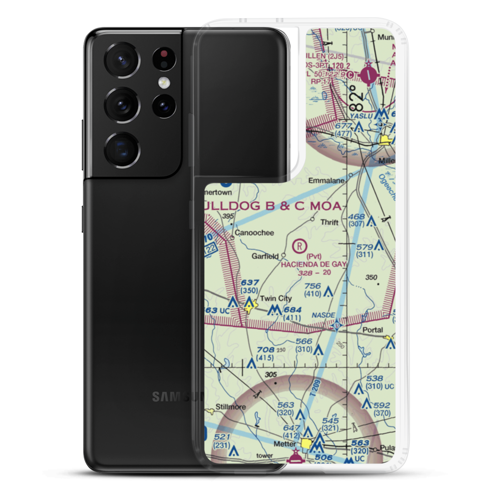 Hacienda De Gay Airstrip (7GA3) VFR Sectional Samsung Case Samsung Galaxy S21 Ultra model shown