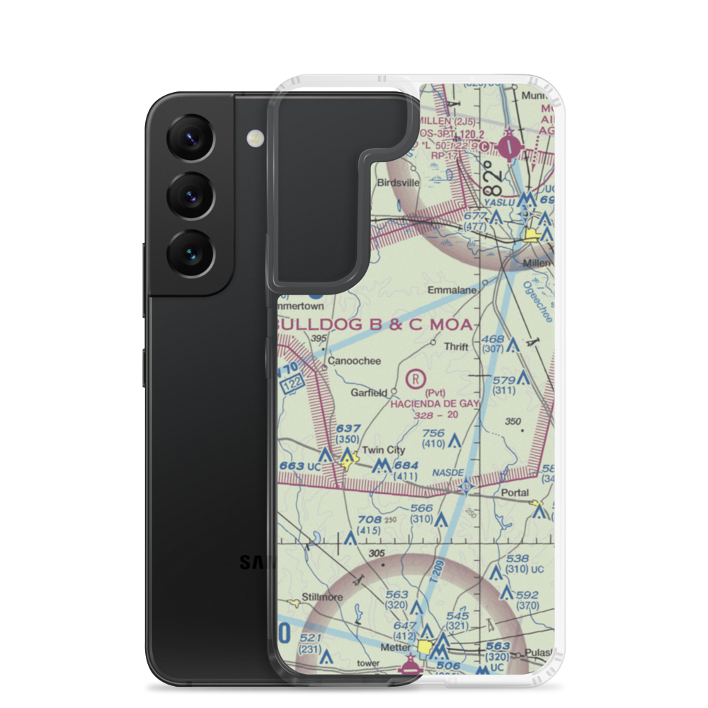 Hacienda De Gay Airstrip (7GA3) VFR Sectional Samsung Case Samsung Galaxy S22 model shown