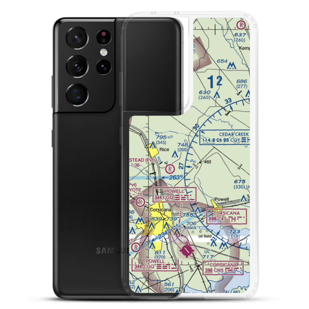 Hackberry Airport (1XA8) VFR Sectional Samsung Case Samsung Galaxy S21 Ultra model shown