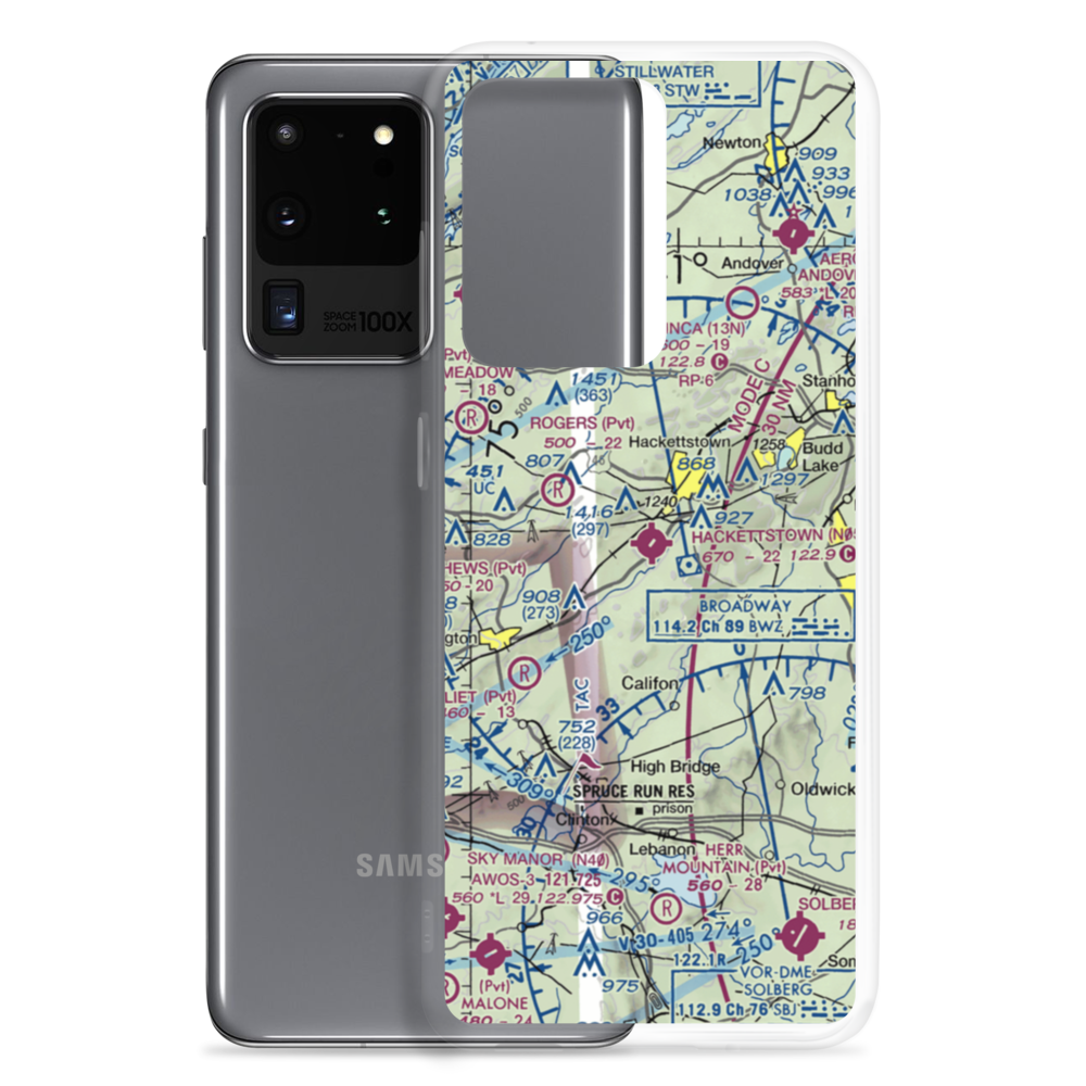 Hackettstown Airport (N05) VFR Sectional Samsung Case Samsung Galaxy S20 Ultra model shown