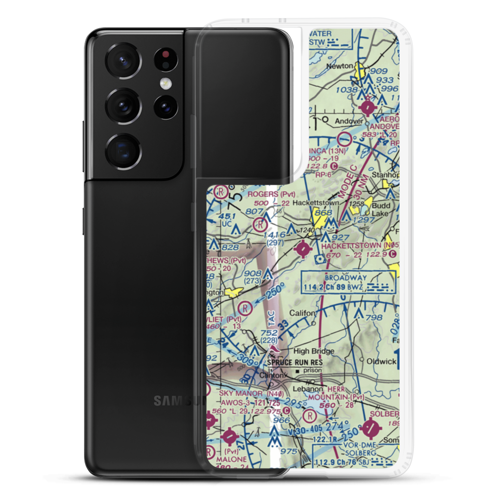 Hackettstown Airport (N05) VFR Sectional Samsung Case Samsung Galaxy S21 Ultra model shown