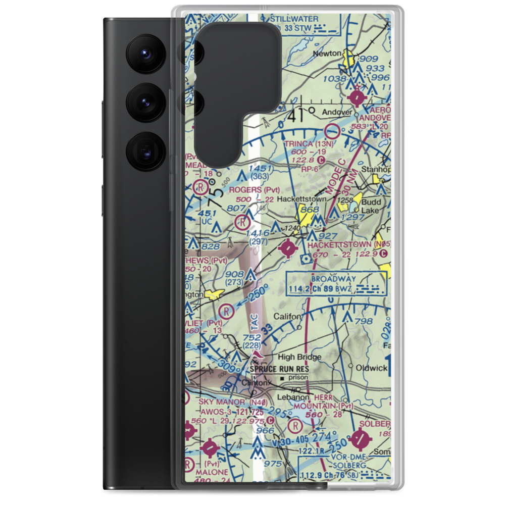Hackettstown Airport (N05) VFR Sectional Samsung Case Samsung Galaxy S22 Ultra model shown