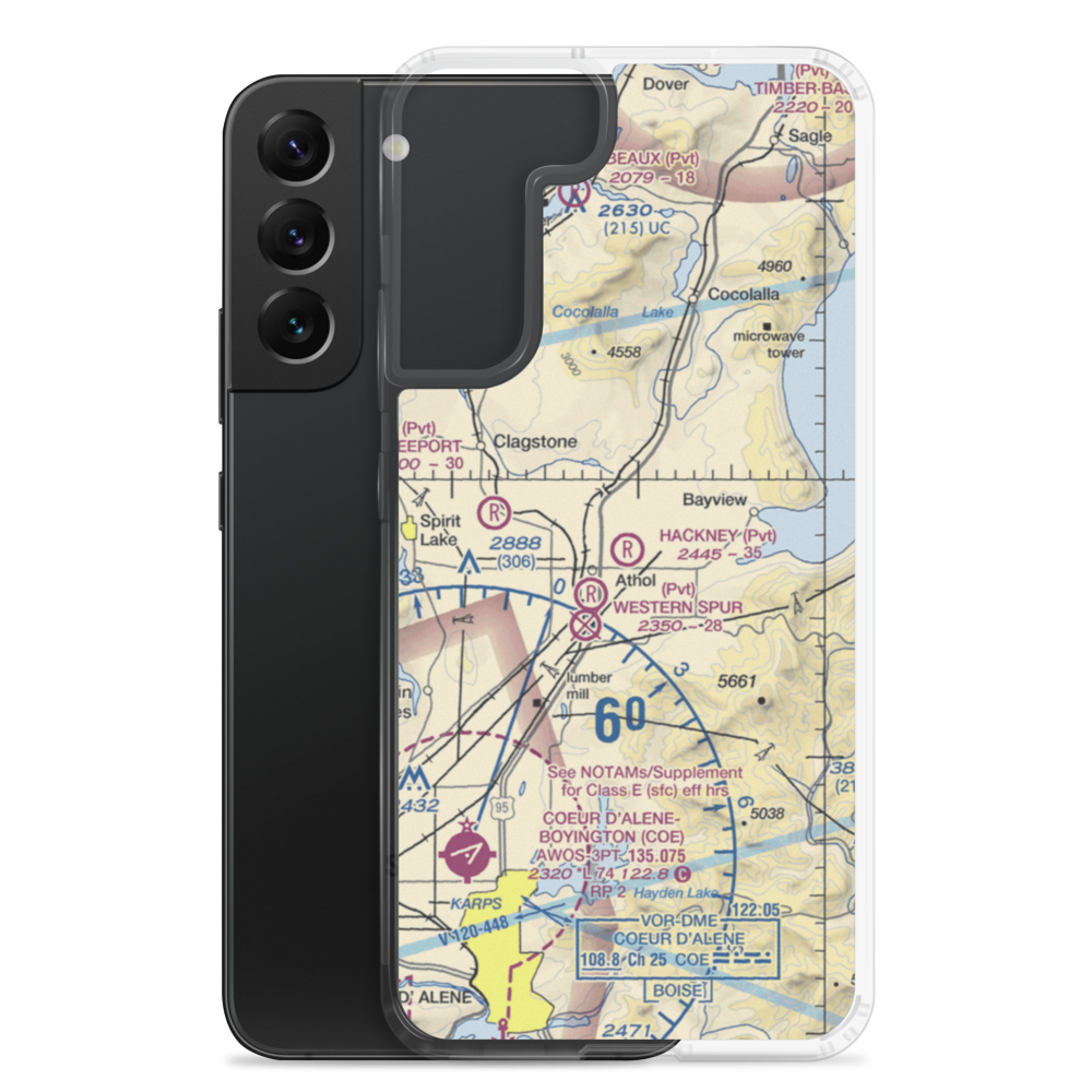 Hackney Airpark (ID05) VFR Sectional Samsung Case Samsung Galaxy S22 Plus model shown