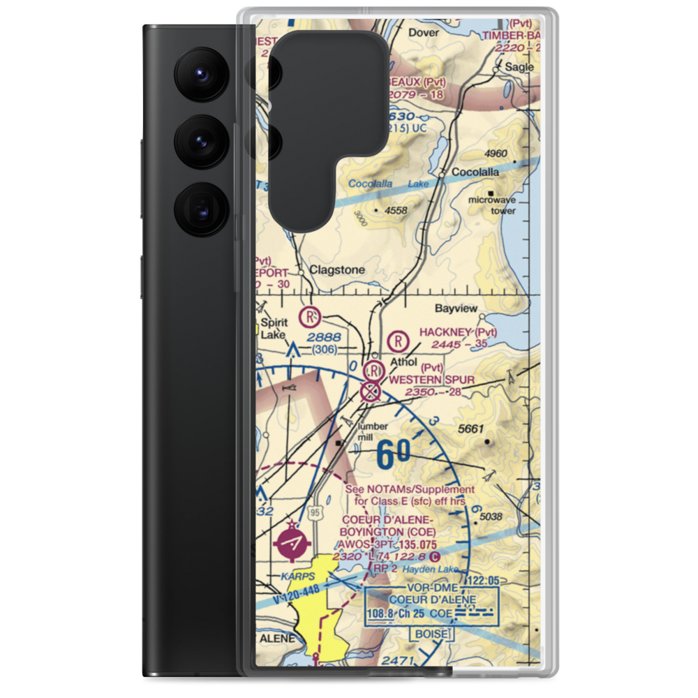 Hackney Airpark (ID05) VFR Sectional Samsung Case Samsung Galaxy S22 Ultra model shown
