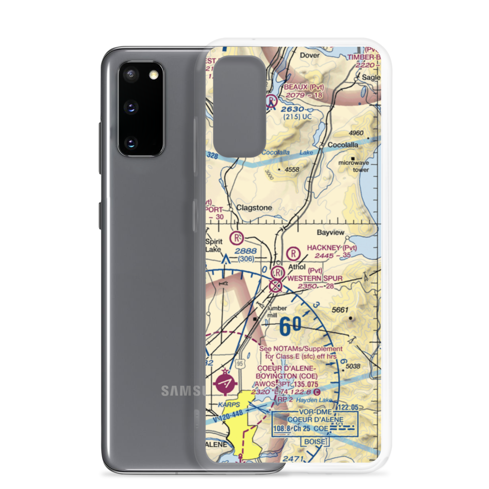 Hackney Airpark (ID05) VFR Sectional Samsung Case Samsung Galaxy S20 model shown