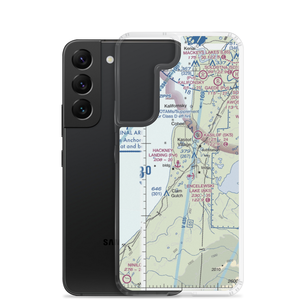 Hackney Landing Seaplane Base (96AK) VFR Sectional Samsung Case Samsung Galaxy S22 model shown