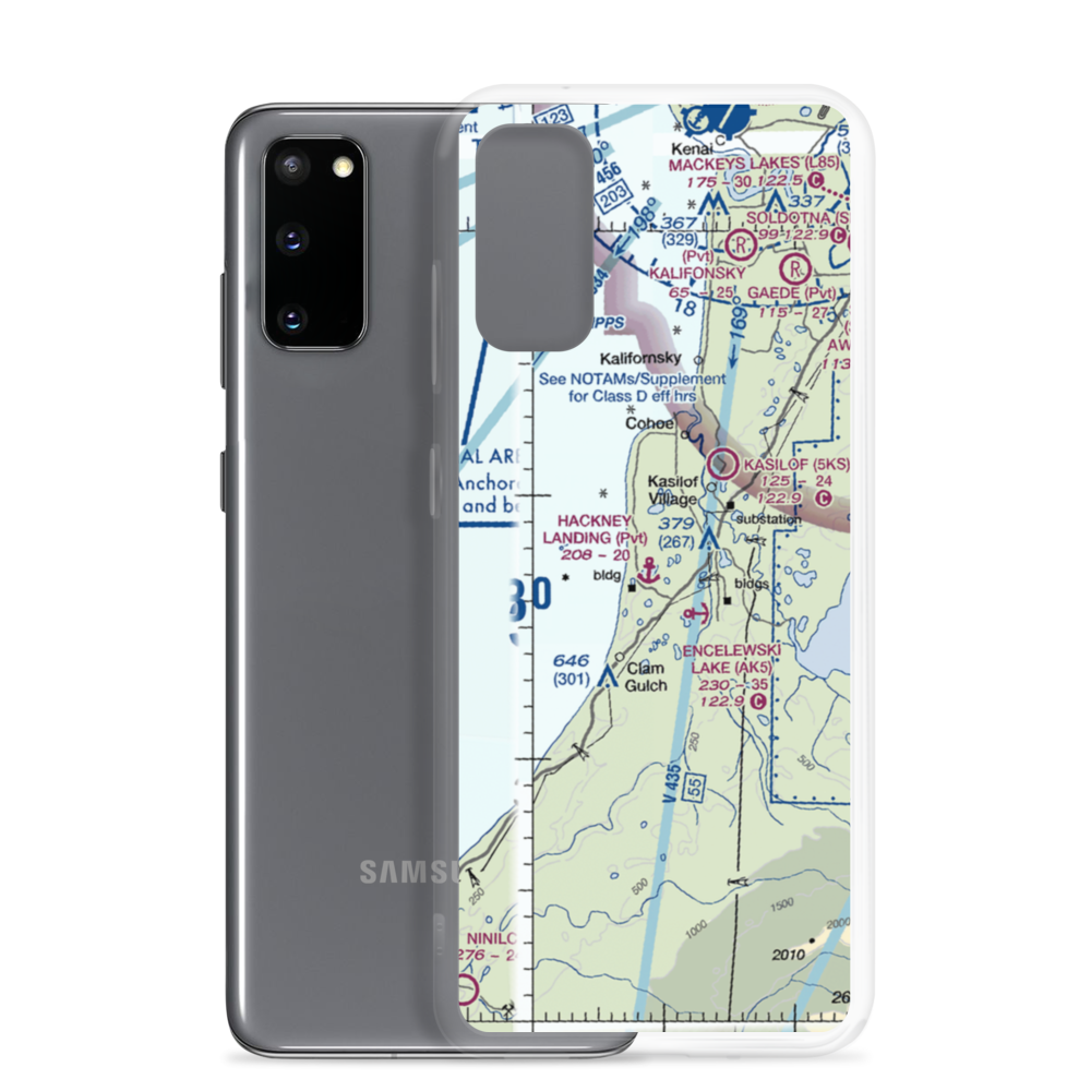 Hackney Landing Seaplane Base (96AK) VFR Sectional Samsung Case Samsung Galaxy S20 model shown