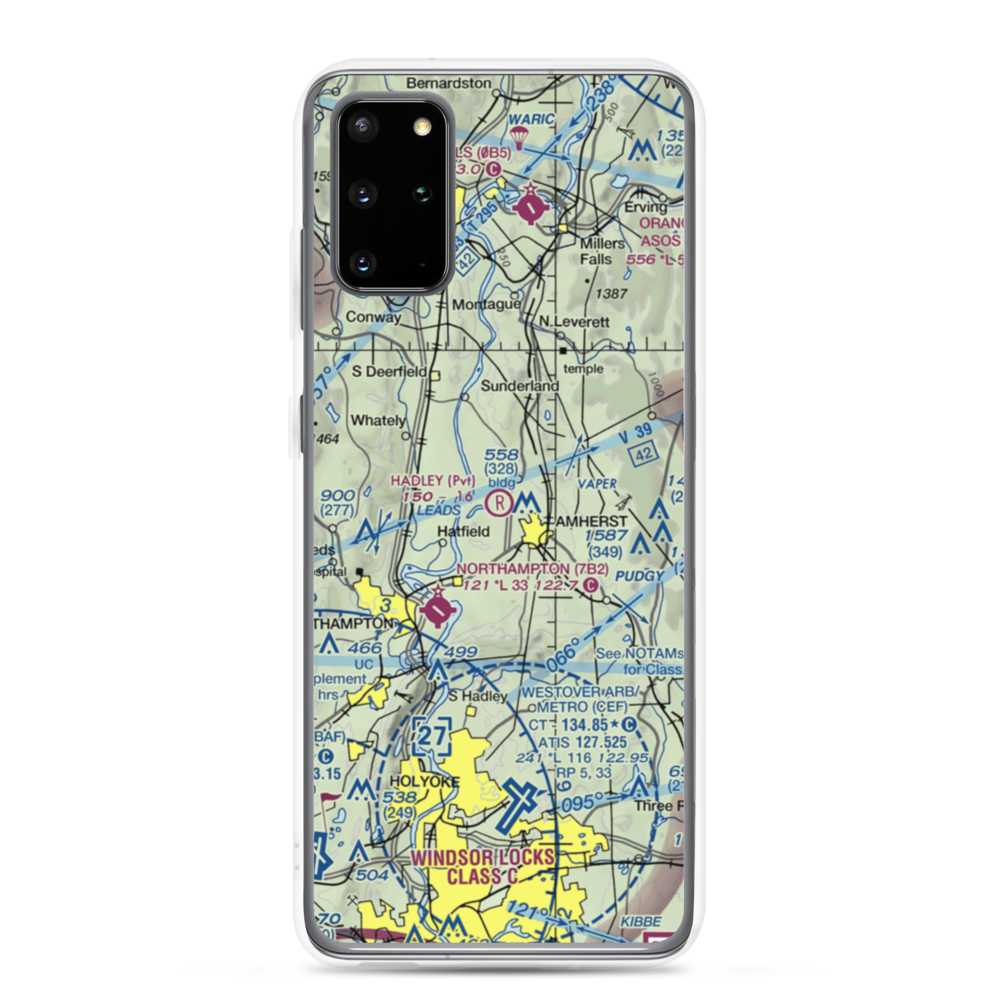 Hadley Airport (03MA) VFR Sectional Samsung Case Samsung Galaxy S20 Plus model shown