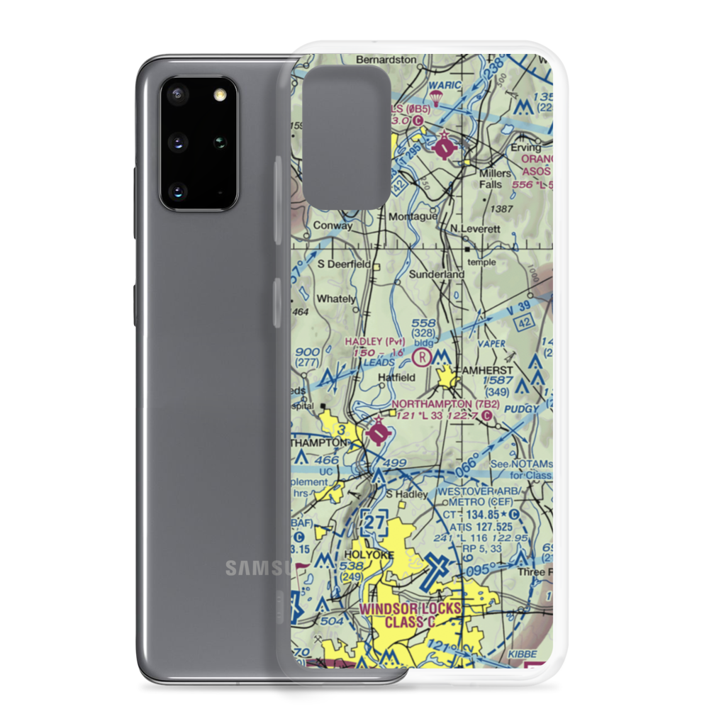Hadley Airport (03MA) VFR Sectional Samsung Case Samsung Galaxy S20 Plus model shown