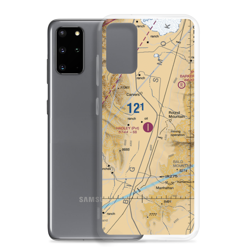 Hadley Airport (NV83) VFR Sectional Samsung Case Samsung Galaxy S20 Plus model shown