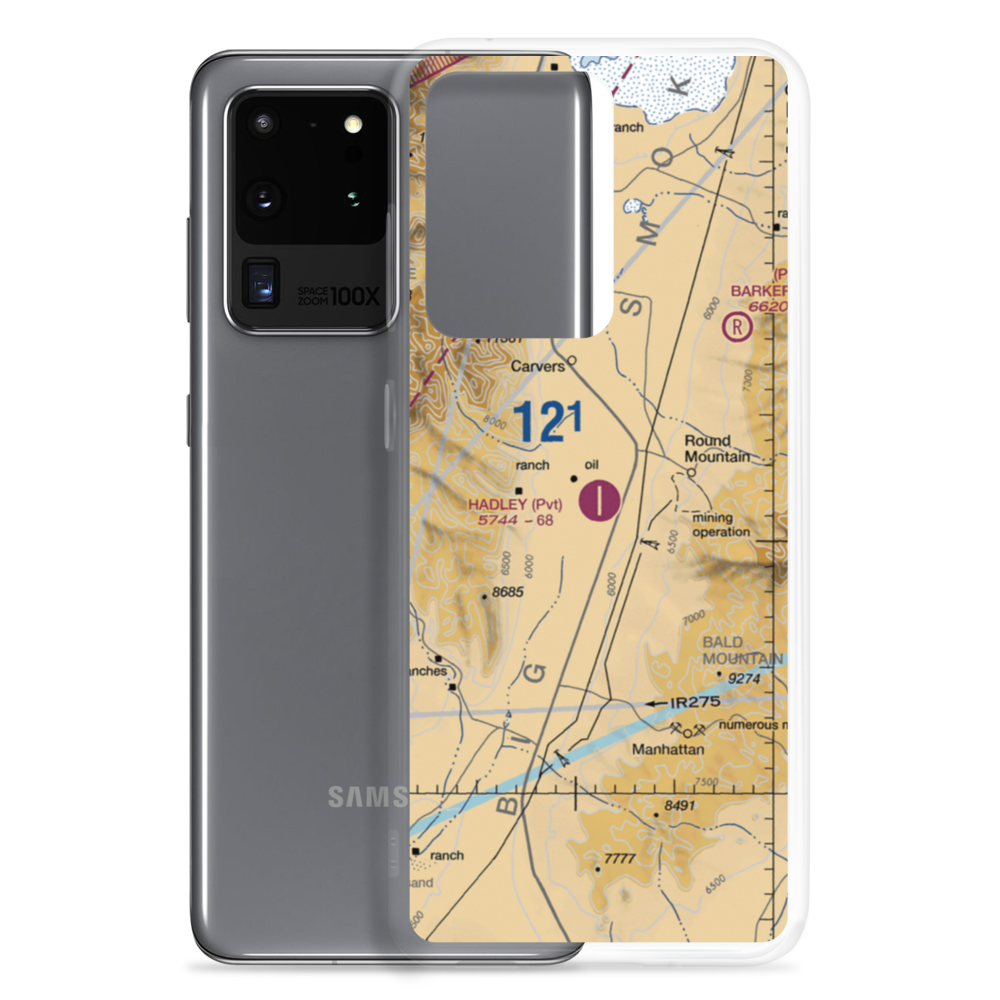 Hadley Airport (NV83) VFR Sectional Samsung Case Samsung Galaxy S20 Ultra model shown