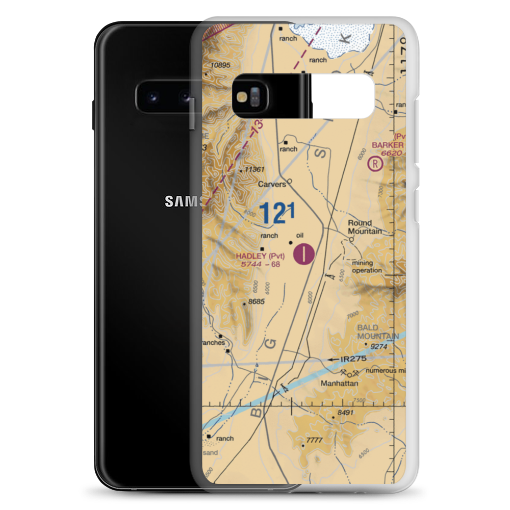 Hadley Airport (NV83) VFR Sectional Samsung Case Samsung Galaxy S10+ model shown
