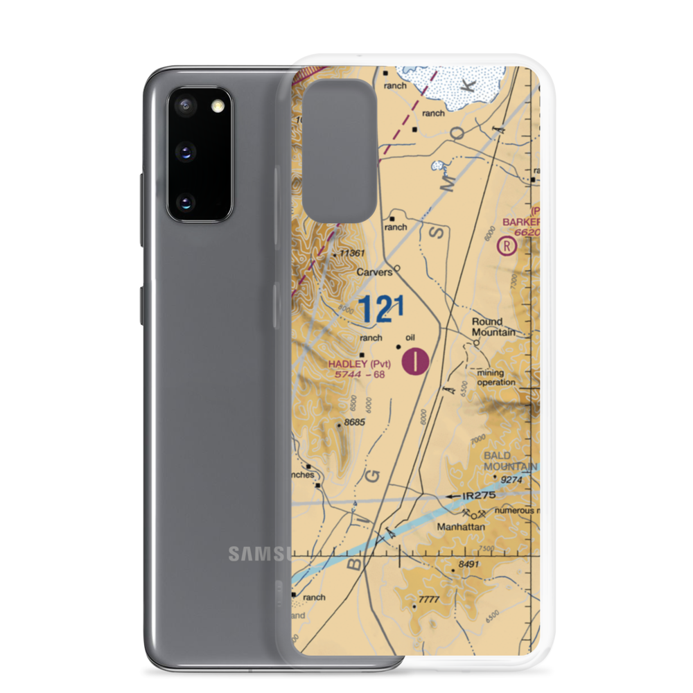 Hadley Airport (NV83) VFR Sectional Samsung Case Samsung Galaxy S20 model shown