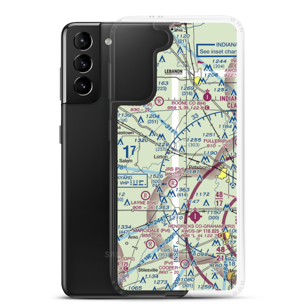 Haffner Airport (II52) VFR Sectional Samsung Case Samsung Galaxy S21 Plus model shown