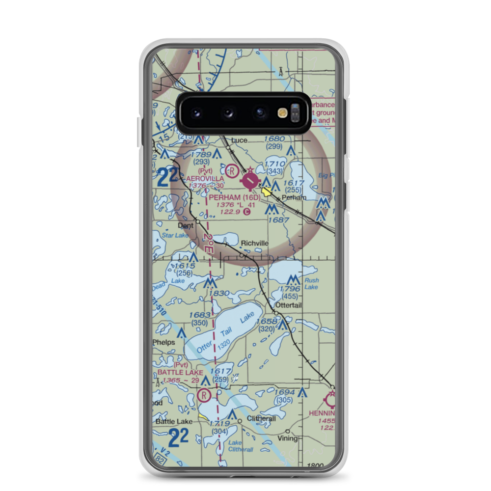 Hagen Airport (MY60) VFR Sectional Samsung Case Samsung Galaxy S10 model shown