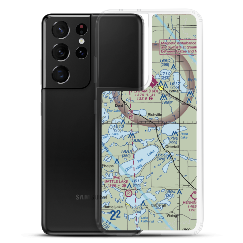 Hagen Airport (MY60) VFR Sectional Samsung Case Samsung Galaxy S21 Ultra model shown